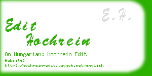 edit hochrein business card